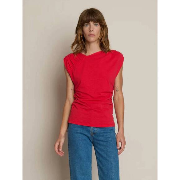NATION LTD Tops - NEW NATION LTD aime asymmetrical tee in tango